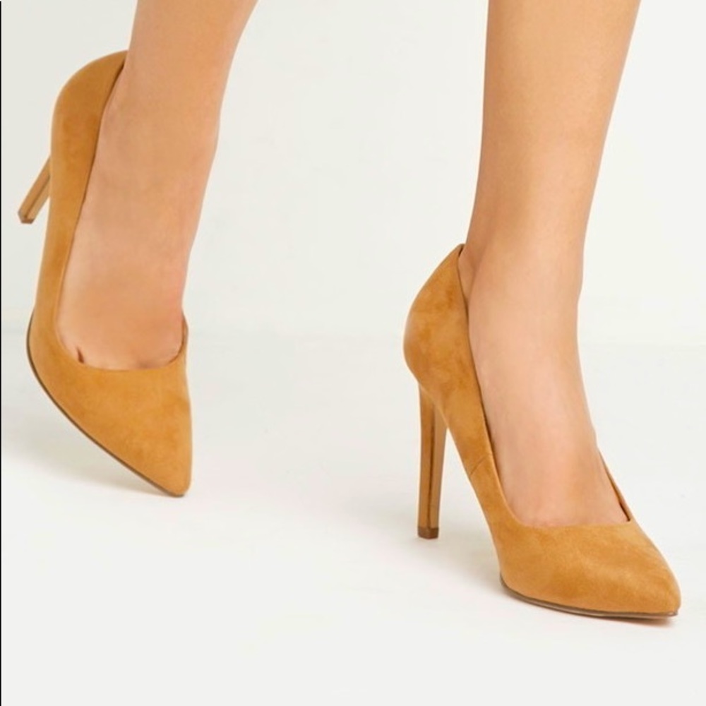 Camel Brown Suede Forever 21 Pumps